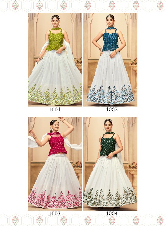 Banwery Indian Women Pure Georgette With Embroidery Stitched Lehengas Choli