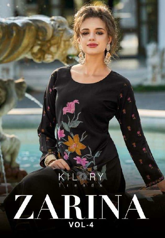 Kilory Zarina Vol-4 Wholesale Pure Viscose Muslin With Embroidery Work Suits