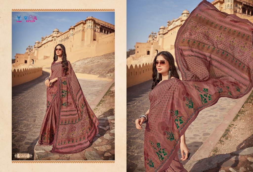 VIPUL FASHION CREPEY COLLA VOL 22 AMAZING CRAPE CASUAL WEAR SAREES SUPPLIER