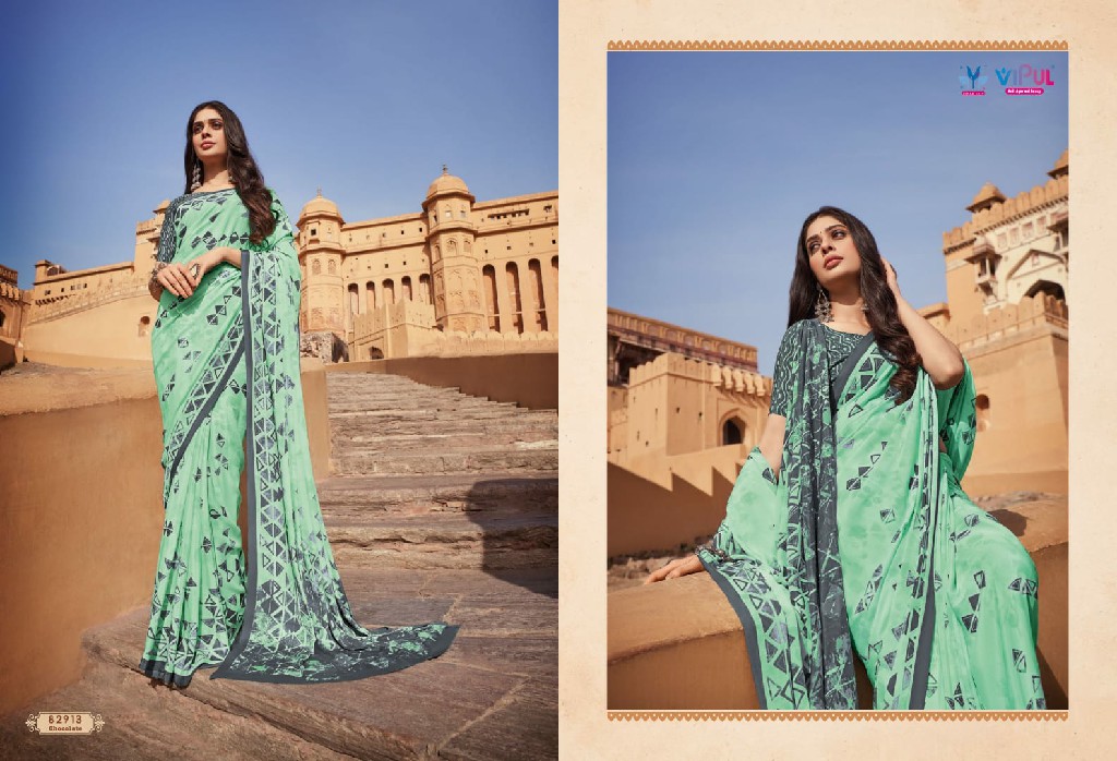 VIPUL FASHION CREPEY COLLA VOL 22 AMAZING CRAPE CASUAL WEAR SAREES SUPPLIER