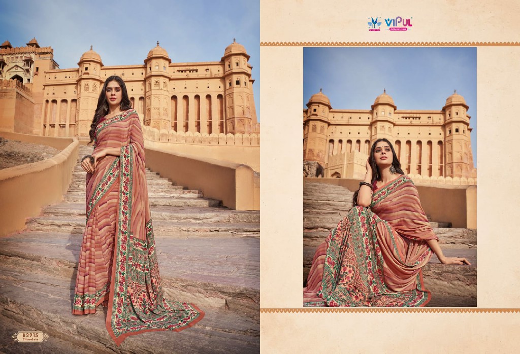 VIPUL FASHION CREPEY COLLA VOL 22 AMAZING CRAPE CASUAL WEAR SAREES SUPPLIER