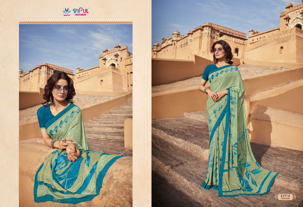 VIPUL FASHION CREPEY COLLA VOL 22 AMAZING CRAPE CASUAL WEAR SAREES SUPPLIER