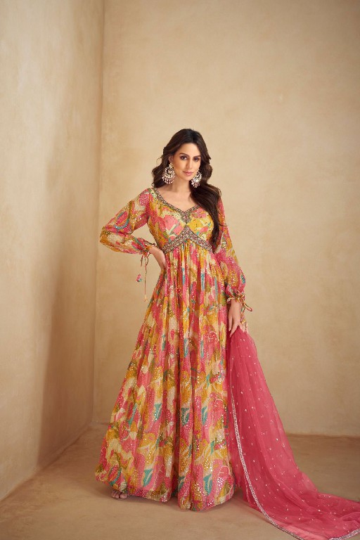 Gulkayra Anayah Wholesale Mirror Work And Hand Work Free Size Stitched Gowns