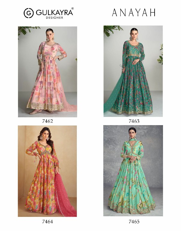 Gulkayra Anayah Wholesale Mirror Work And Hand Work Free Size Stitched Gowns