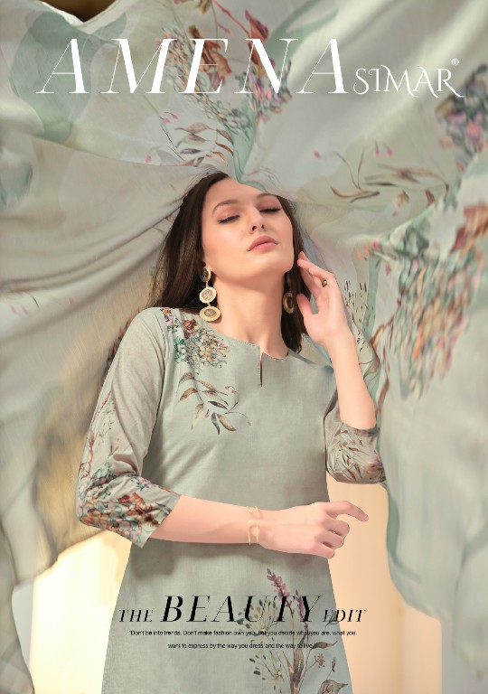 Glossy Simar Amena Wholesale Pure Lawn Cotton With Handwork Suits