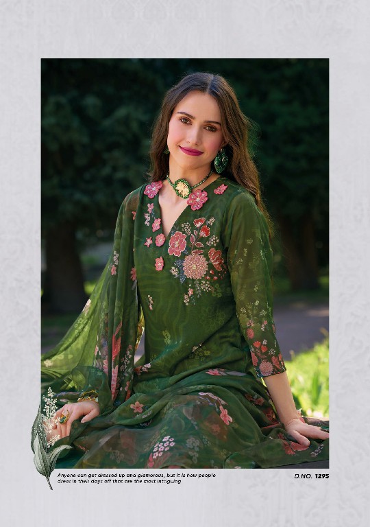 Lady Leela Rubina Vol-2 Wholesale Organza Fabrics With Handwork Kurtis Pant And Dupatta