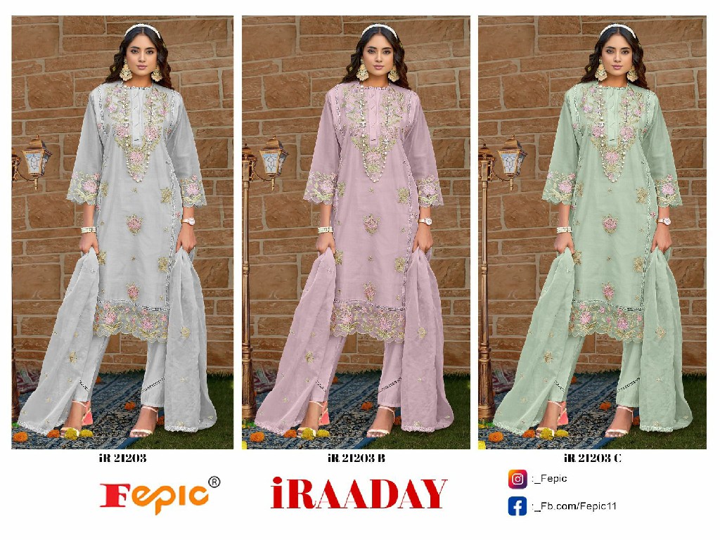 Fepic Iraaday IR-21203 Wholesale Indian Pakistani Salwar Suits