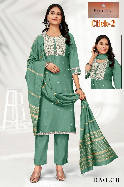 CLICK VOL 2 BY FABLILY FANCY MODAL SOLID DESIGN COMBO SET READYMADE SALWAR SUIT