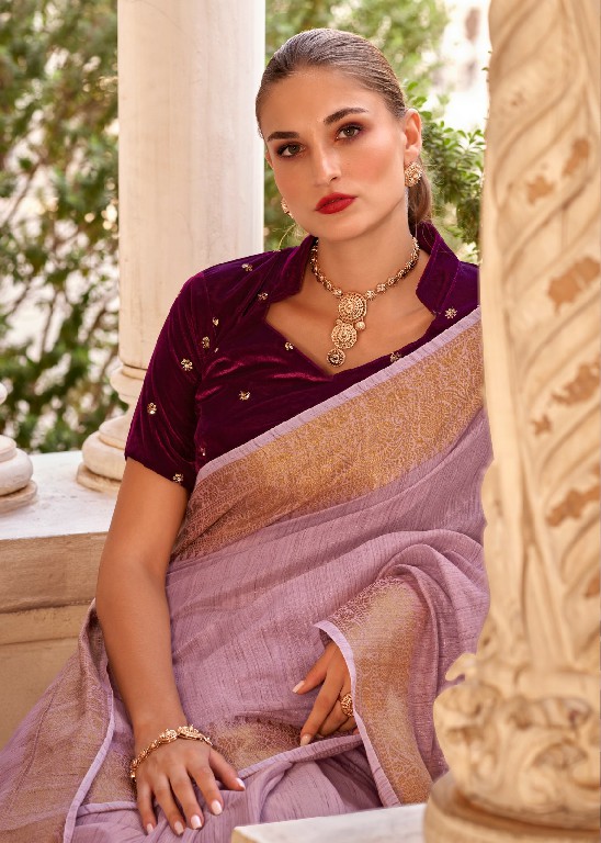 DELICATE SILK BY RAJPATH TISSUE LINEN WITH ZARI WEAVING CLASSIC LOOK SAREE TRADERS