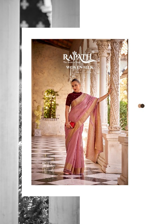 DELICATE SILK BY RAJPATH TISSUE LINEN WITH ZARI WEAVING CLASSIC LOOK SAREE TRADERS