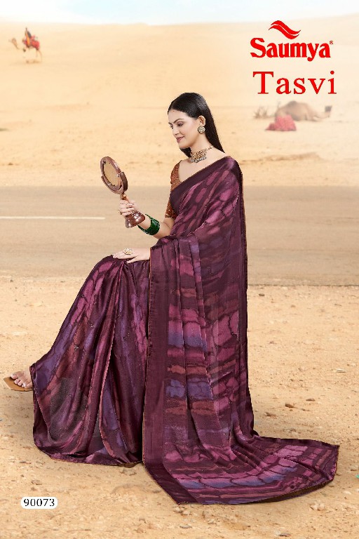 Saumya Tasvi Wholesale Kreva Satin Patta With Half Tone Ethnic Sarees