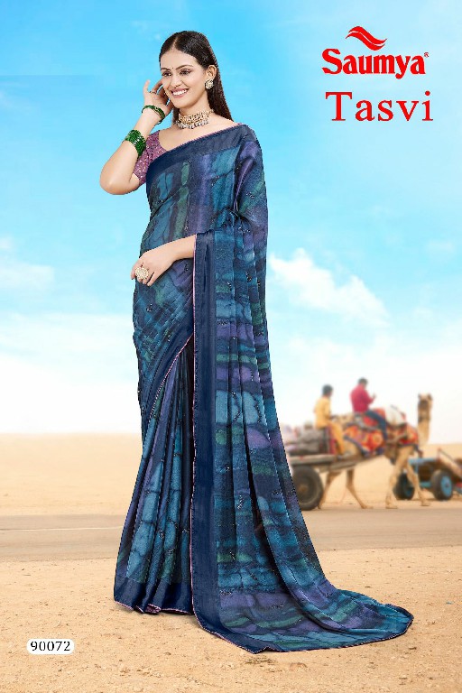 Saumya Tasvi Wholesale Kreva Satin Patta With Half Tone Ethnic Sarees