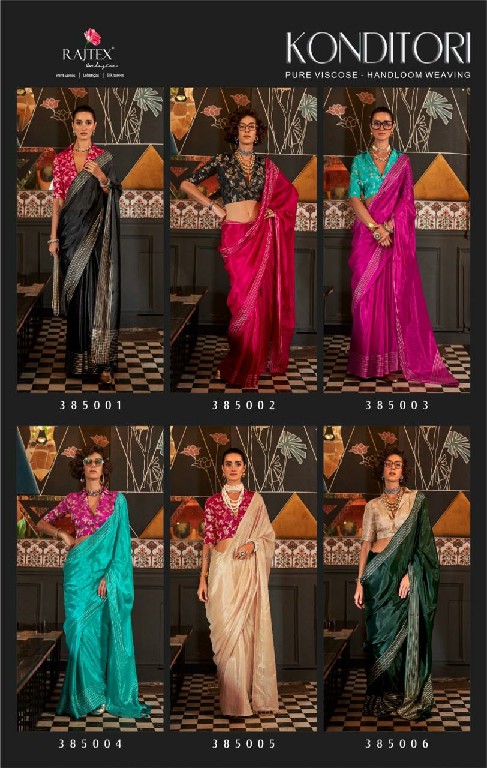 Rajtex Konditori Wholesale Handloom Weaving Function Wear Sarees