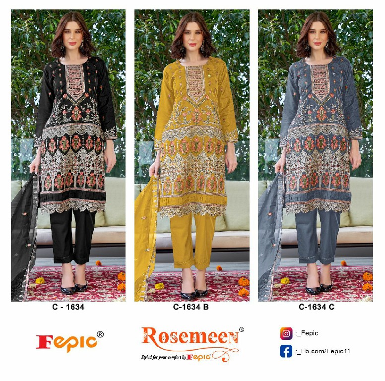 Fepic Rosemeen C-1634 Wholesale Indian Pakistani Salwar Suits