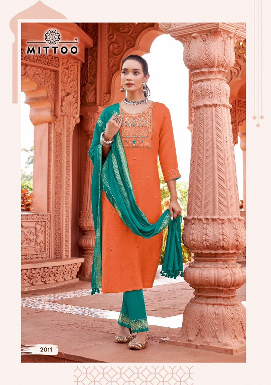 SIMAYAA VOL 2 BY MITTOO READYMADE VISCOSE WEAVING PATTERN UNIQUE COLOURS SALWAR SUIT