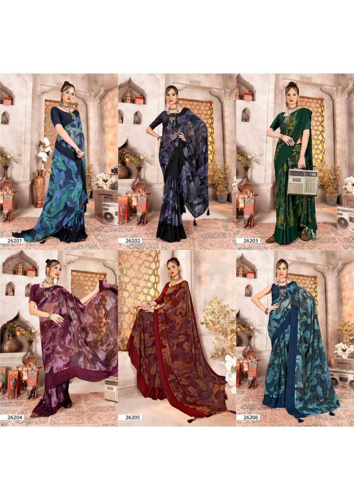 VALLABHI PRINTS ANNARA VOL 4 GEORGETTE CLASSIC LOOK SAREE WITH BLOUSE