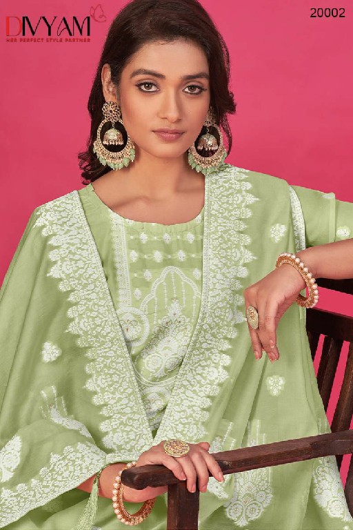Divyam Daisy Wholesale Pure Organza Fabrics Straight Suits