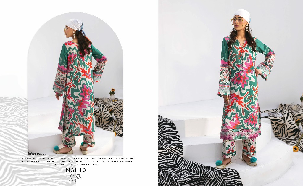 Nureh N Girl 2024-3 Unstitched Premium Printed Lawn Collection