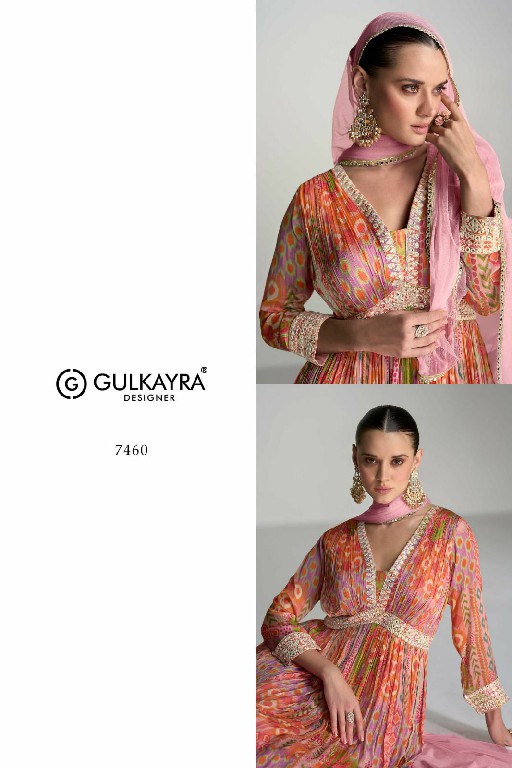 GULKAYRA DESIGNER SCARLET EMBROIDERY WORK WITH MIRROR PARTY WEAR FULL STITCH 3PCS DRESS