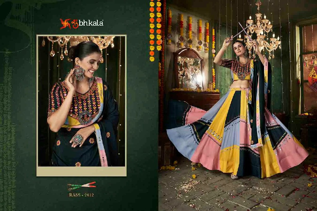 Shubhkala Raas Vol-12 Wholesale Stitched Navratri 2024 Special Lehengas