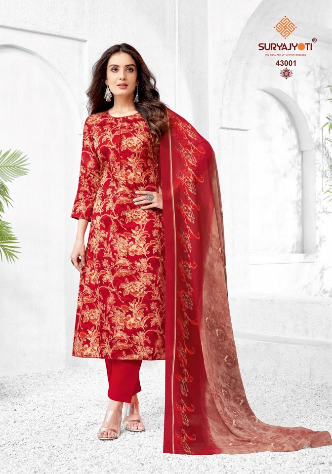 SURYAJYOTI NAISHAA VOL 43 FANCY JAM SATIN REGULAR WEAR PRINTED SALWAR KAMEEZ