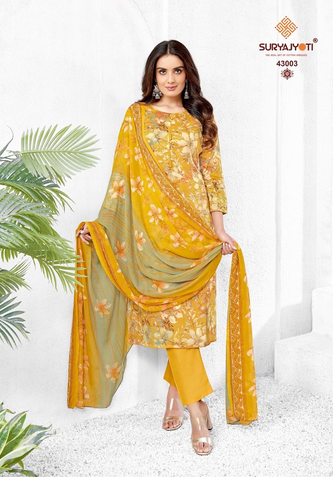 SURYAJYOTI NAISHAA VOL 43 FANCY JAM SATIN REGULAR WEAR PRINTED SALWAR KAMEEZ