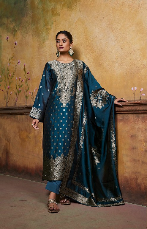 MAYRA BY IBIZA BANGLORY SILK JACQUARD WITH HANDWORK STYLISH DRESS MATERIAL