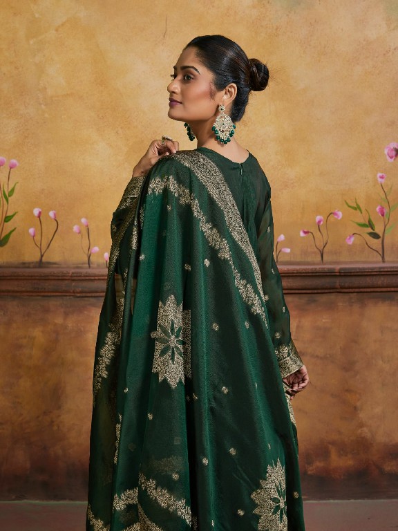 MAYRA BY IBIZA BANGLORY SILK JACQUARD WITH HANDWORK STYLISH DRESS MATERIAL