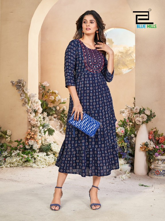 Blue Hills Sarfaraz Vol-15 Wholesale Rayon Print Anarkali Kurtis