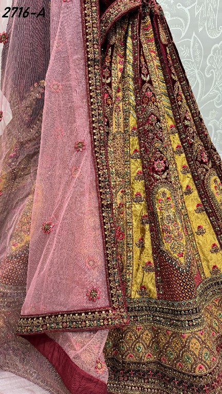 Anjani Art 2716 Wholesale Velvet Fabrics Designer Lehengas Choli