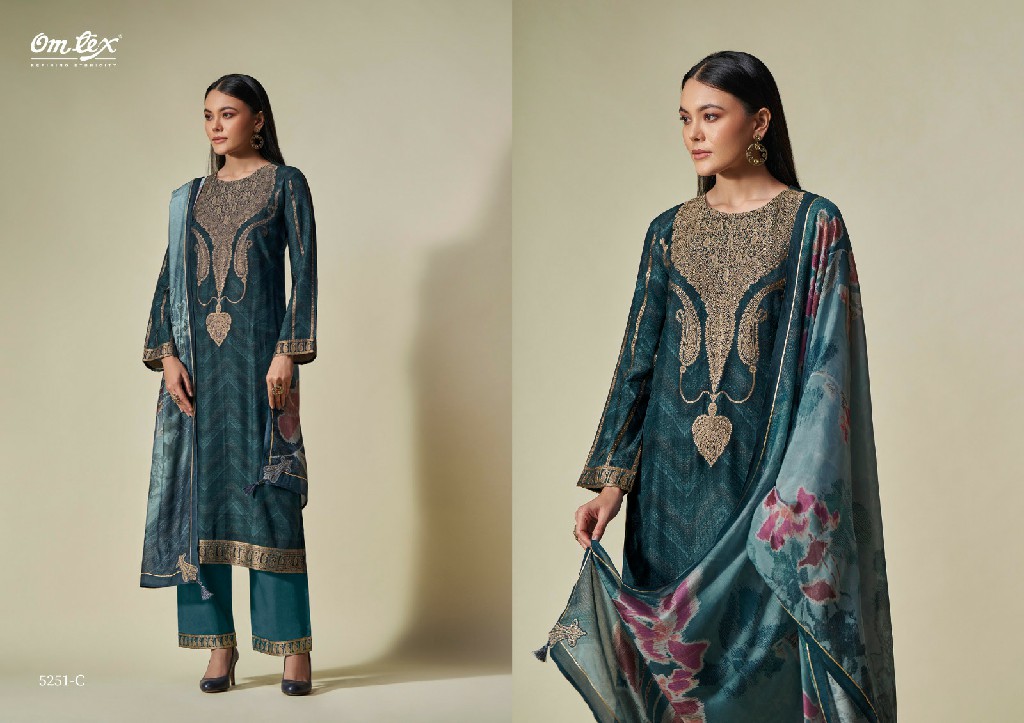 Omtex Cordelia Wholesale Daisy Silk Jacquard Salwar Suits