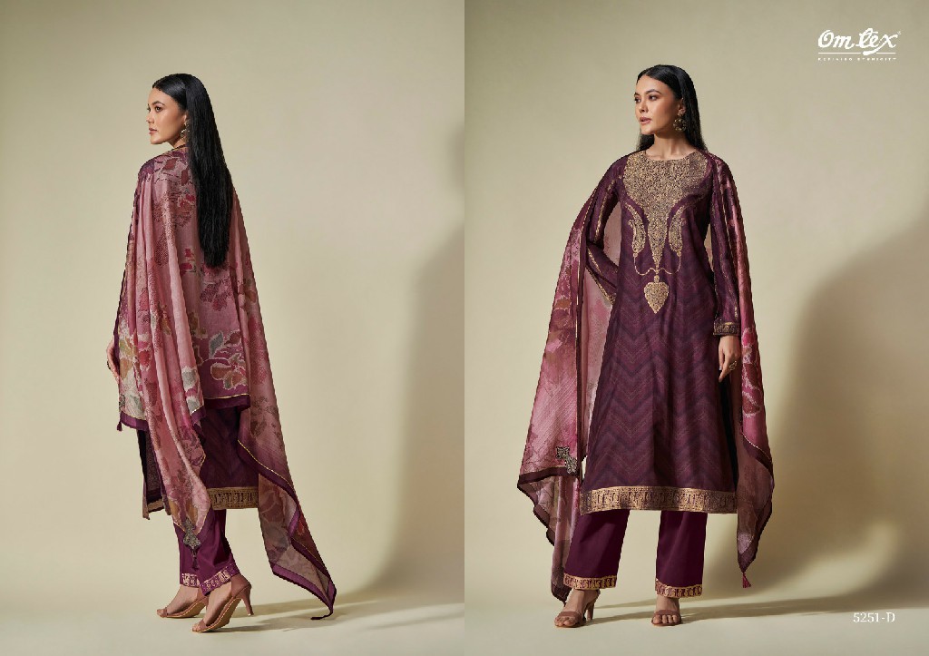 Omtex Cordelia Wholesale Daisy Silk Jacquard Salwar Suits