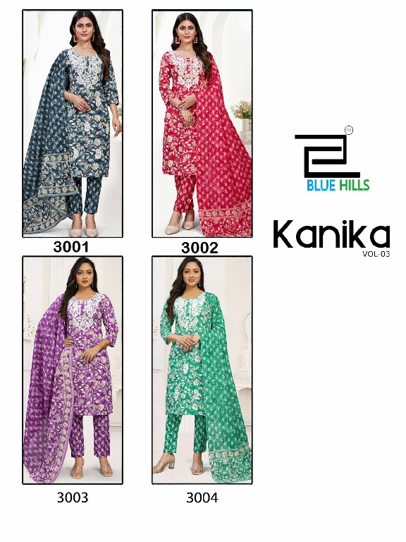 Blue Hills Kanika Vol-3 Wholesale Cotton Readymade 3 Piece Suits