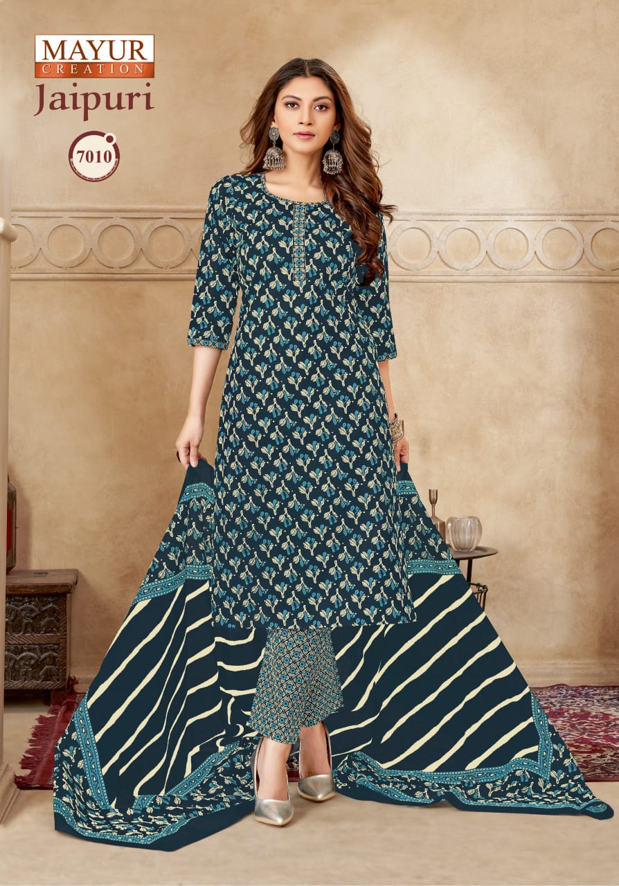 Mayur Jaipuri Vol-7 Wholesale Readymade Cotton Printed Dress