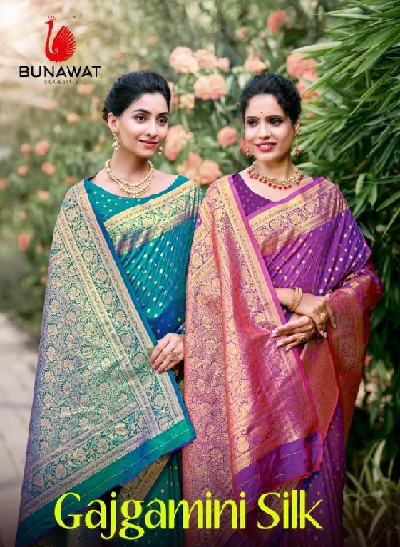 BUNAWAT GAJGAMINI SILK ZARI WEAVING SILK SARIS WHOLESALER