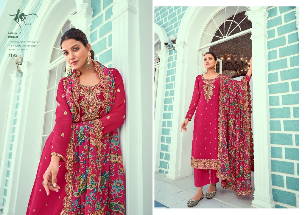 Radha Raheda Wholesale Real Georgette With Work Straight Suits