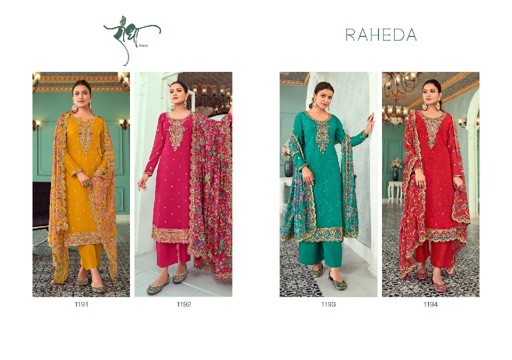 Radha Raheda Wholesale Real Georgette With Work Straight Suits