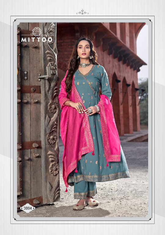 Mittoo Nafiza Wholesale Rayon Slub Kurtis With Pant And Dupatta