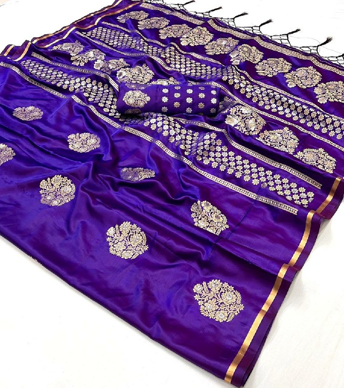 Rajtex Kanthkala Topaz Wholesale Satin Handloom Weaving Silk Sarees