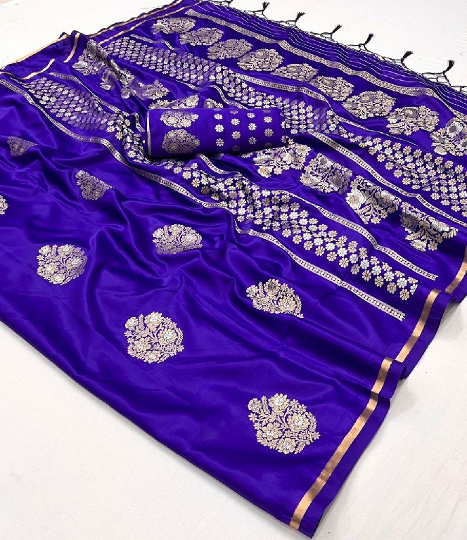 Rajtex Kanthkala Topaz Wholesale Satin Handloom Weaving Silk Sarees