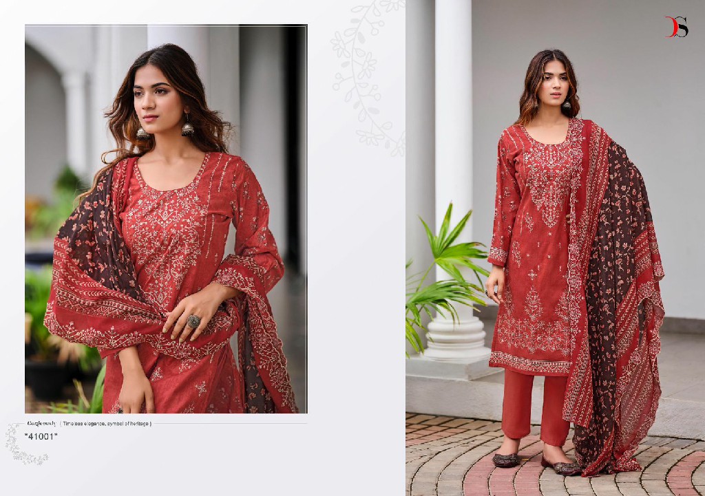 Deepsy Bin Saeed Vol-11 Wholesale Pure Cotton With Self Embroidery Suits
