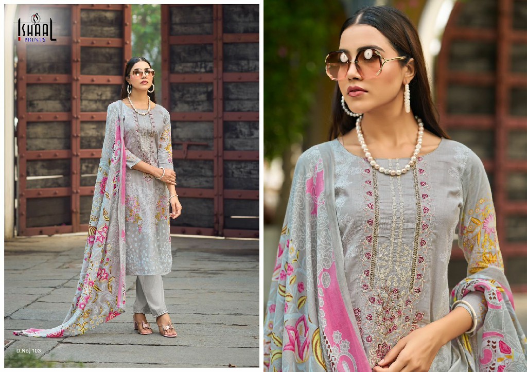 Ishaal Maira Vol-1 Wholesale Embroidered Lawn Dress Material
