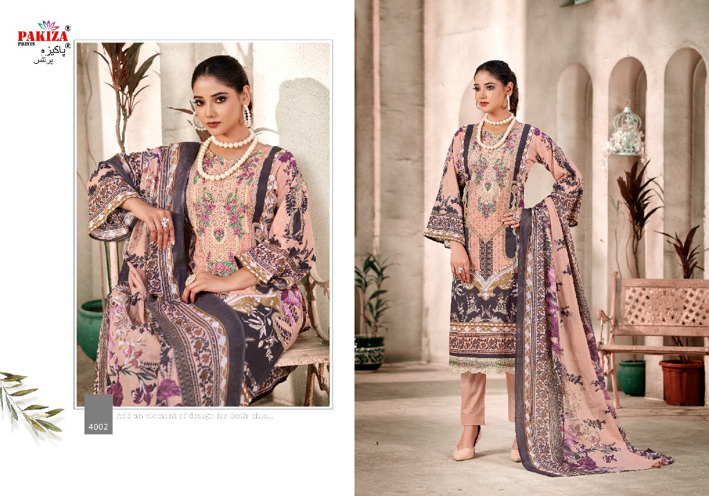 Pakiza Haniya Hiba Vol-40 Wholesale Neck Embroidery Dress Material