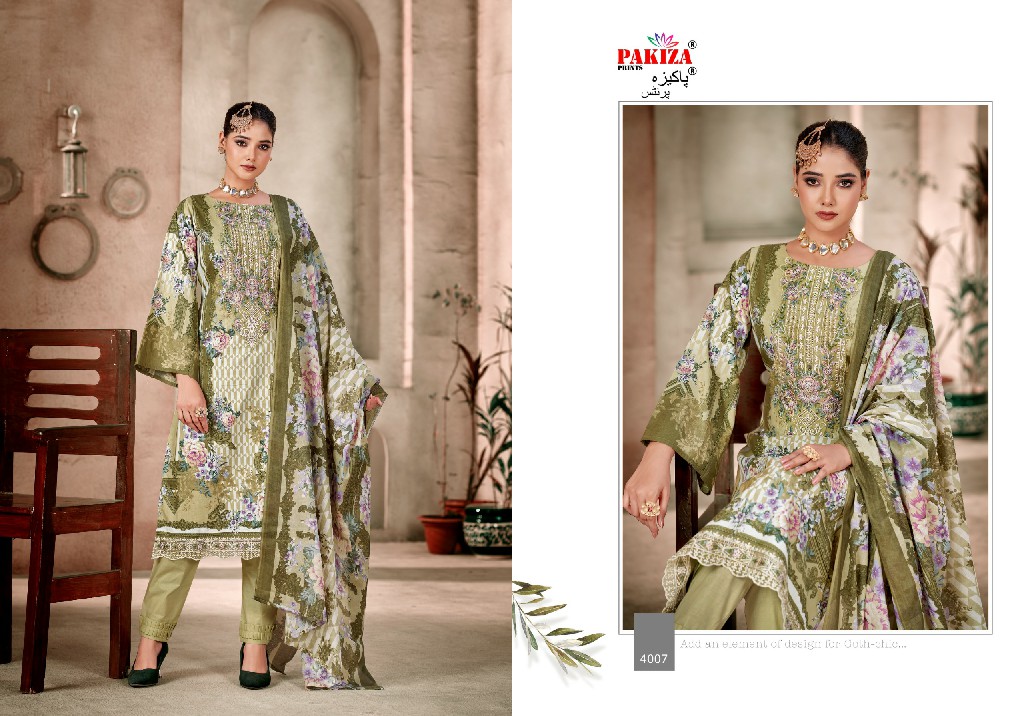 Pakiza Haniya Hiba Vol-40 Wholesale Neck Embroidery Dress Material