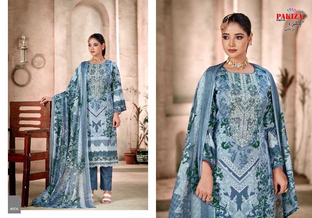 Pakiza Haniya Hiba Vol-40 Wholesale Neck Embroidery Dress Material