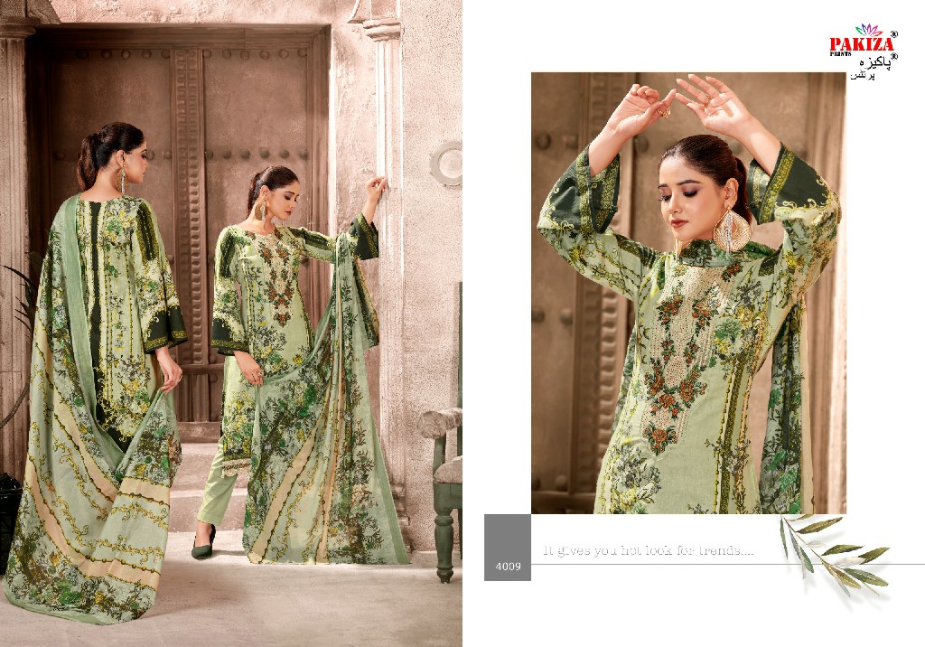 Pakiza Haniya Hiba Vol-40 Wholesale Neck Embroidery Dress Material