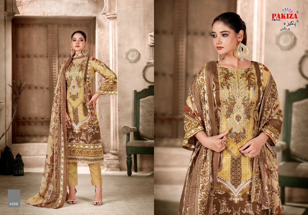 Pakiza Haniya Hiba Vol-40 Wholesale Neck Embroidery Dress Material