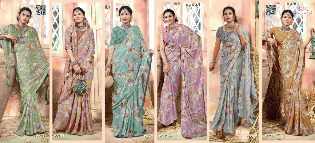 TITHI VOL 3 BY VALLABHI PRINTS CASUAL WEAR GEORGETTE SAREE EXPORTS