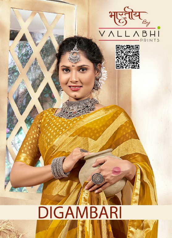 Vallabhi Digambari Wholesale Brasso Fabrics Ethnic Sarees