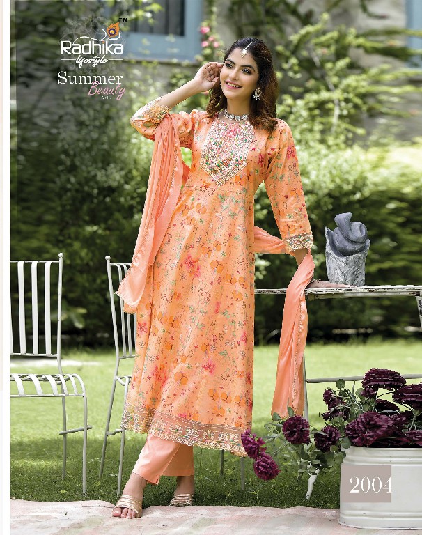 Radhika Summer Beauty Vol-2 Wholesale Anarkali Kurtis With Pant And Dupatta